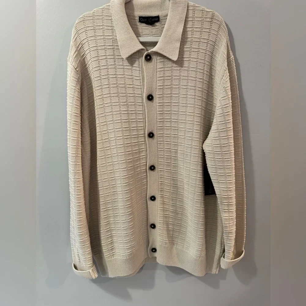 Christian Lacroix Sz XL Knit Button Down Cardigan Sweater